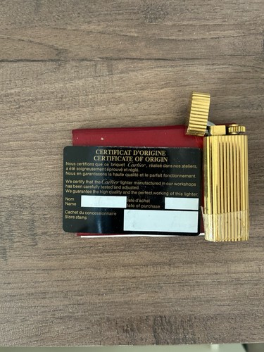 Accendino cartier vintage oro - accendino,